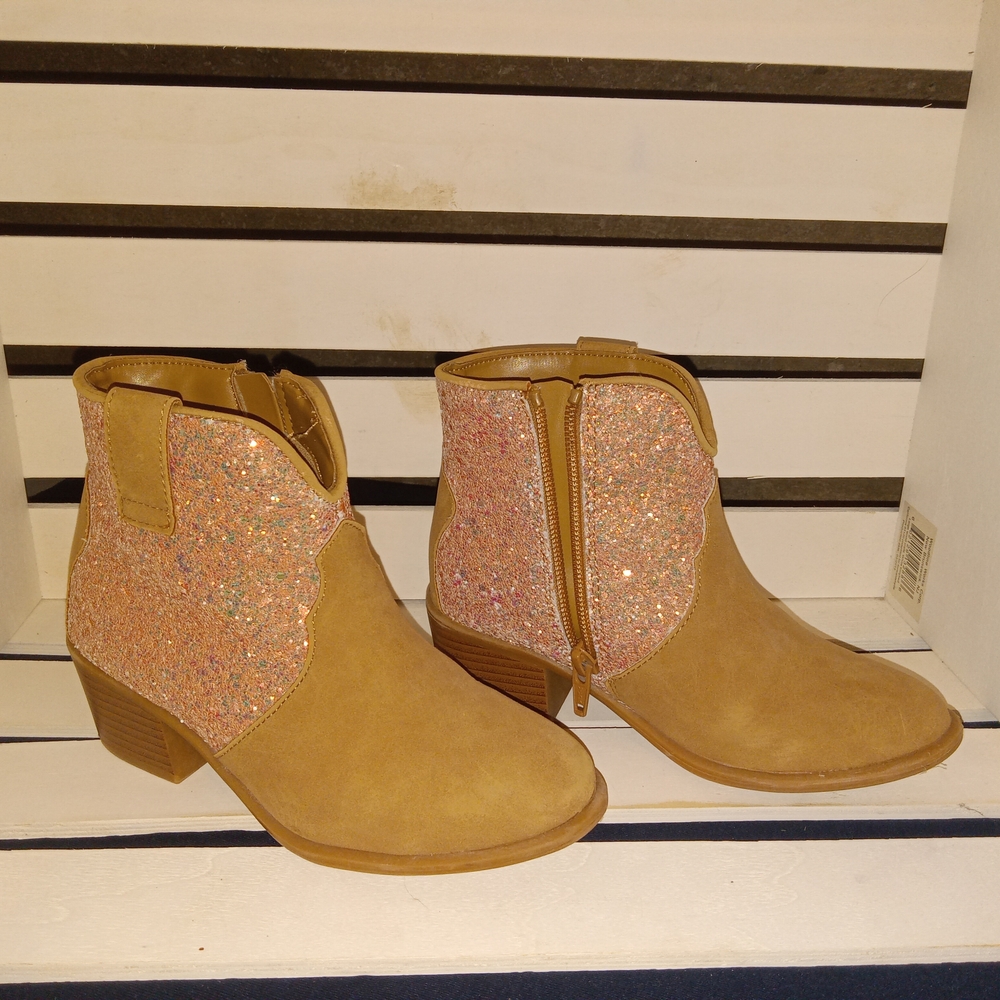 Wonder Nation Glittery Tan Dress Boots